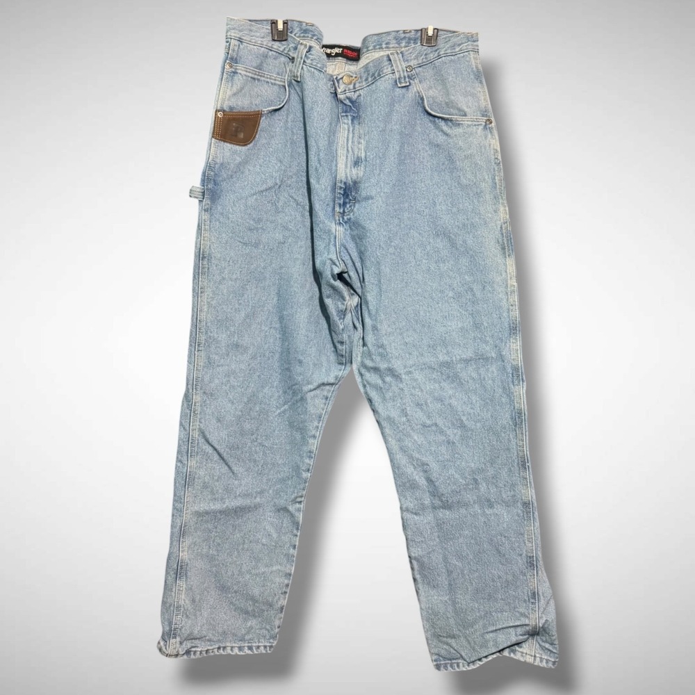 Wrangler Jeans Men's 42 X 32 Riggs Indago Carpenter Pants Blue Denim Y2K
